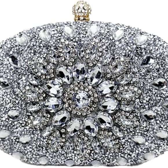 Evening Bags for Women Sparkly Rhinestone Clutch Purses Luxury Handbags for Wedd - Picture 1 of 5